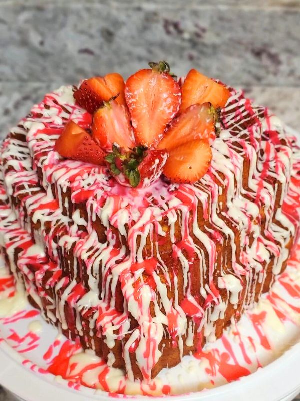 Strawberries and Cream Pound Cake