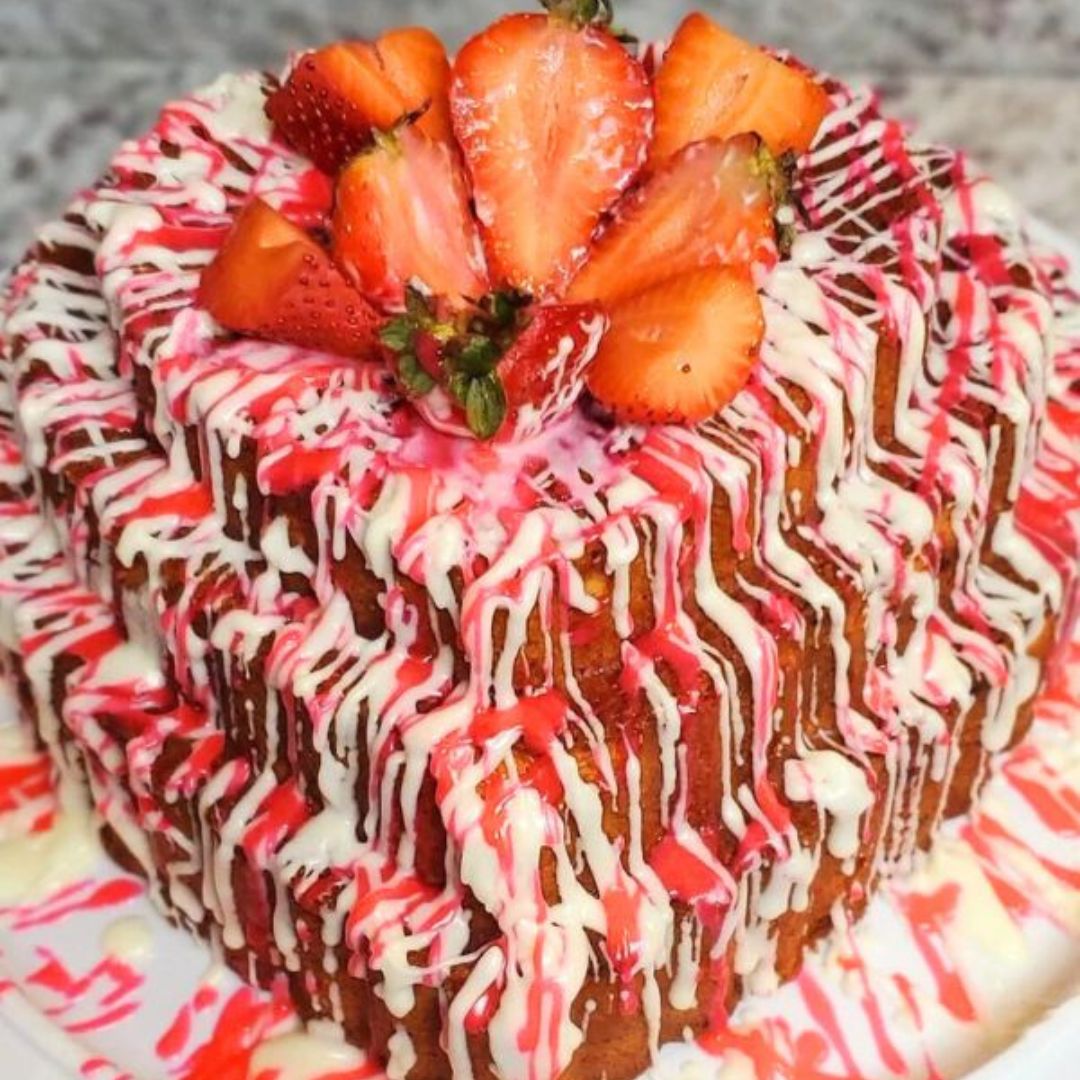Strawberries and Cream Pound Cake