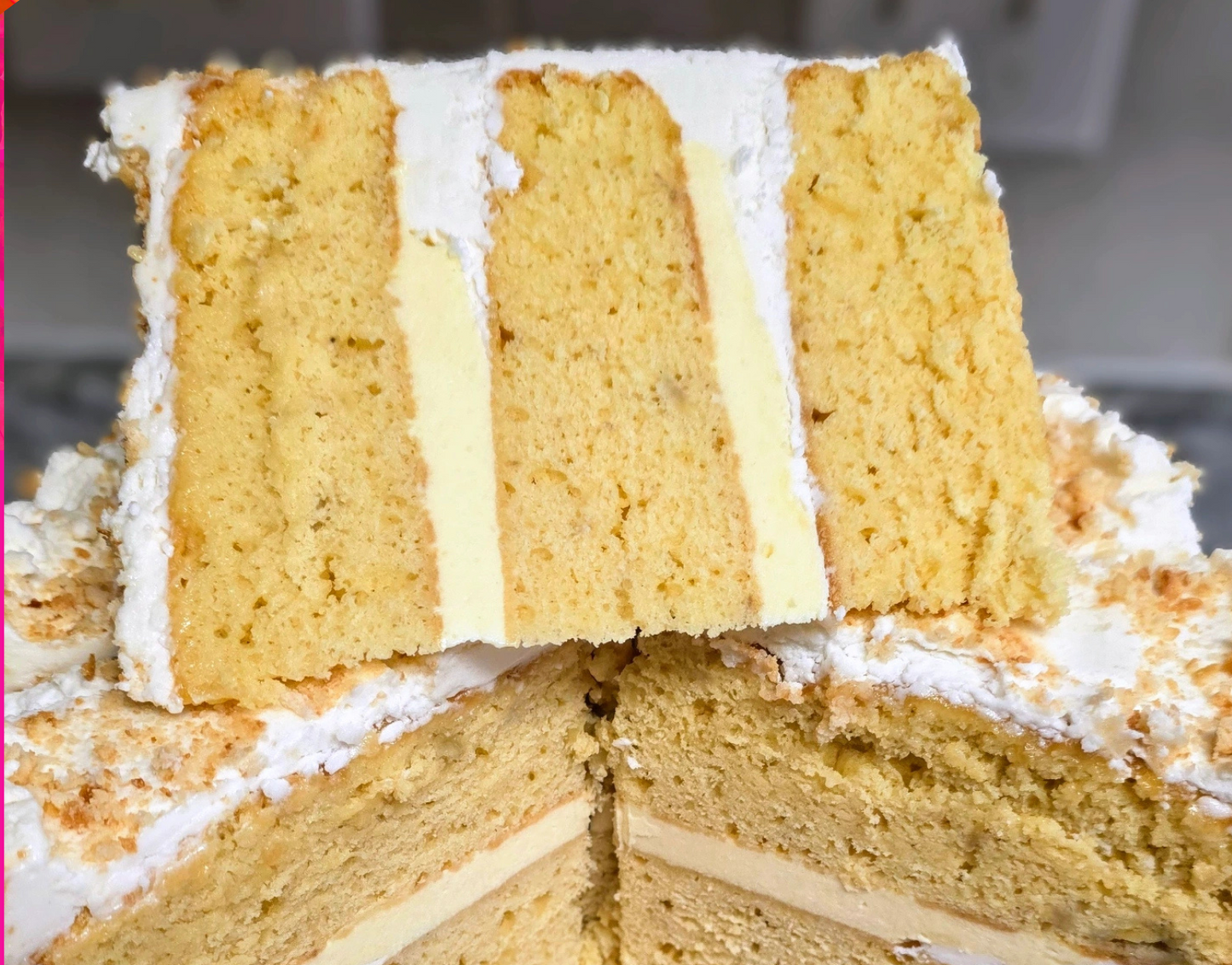 Banana Pudding Cake Slice