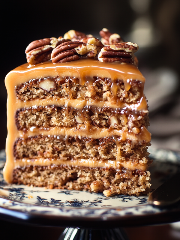 Jan. 11th & 12th || Caramel Pecan Cake Slice