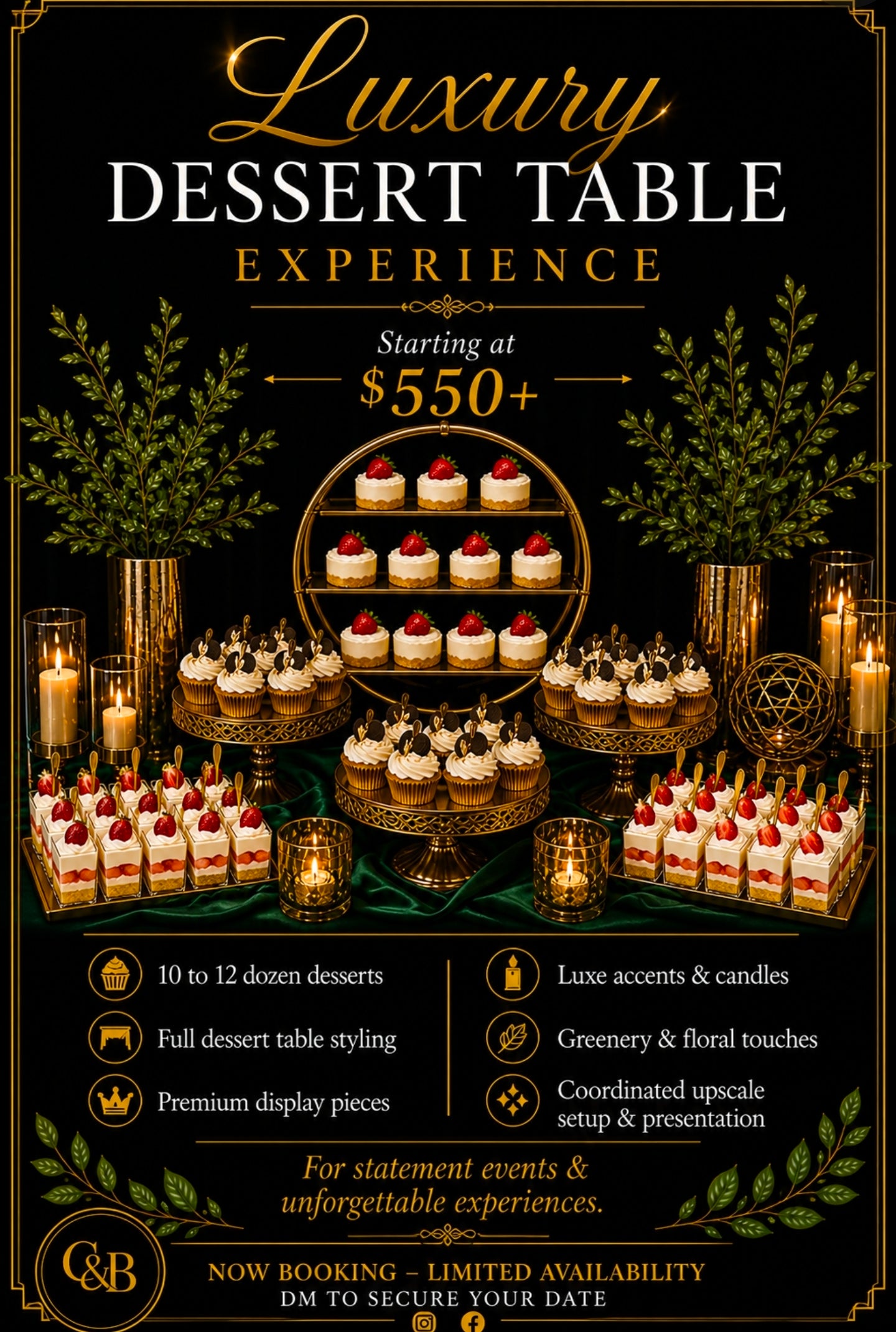 Luxury Dessert Table Experience