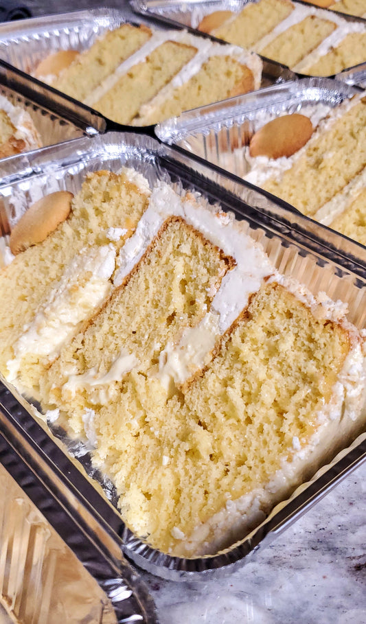 Feb. 8th & 9th || Banana Pudding Cake Slice