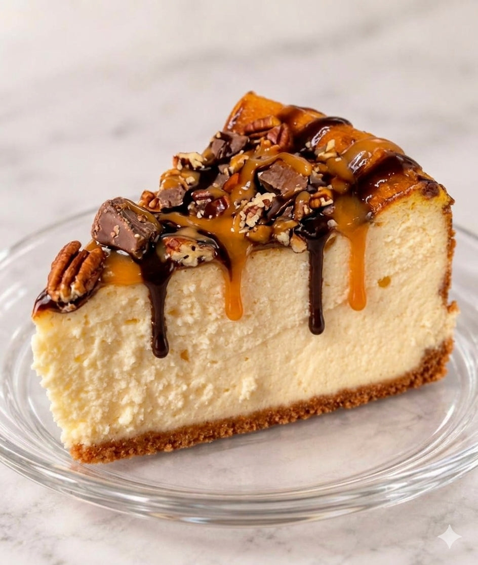Turtle Cheesecake Slice