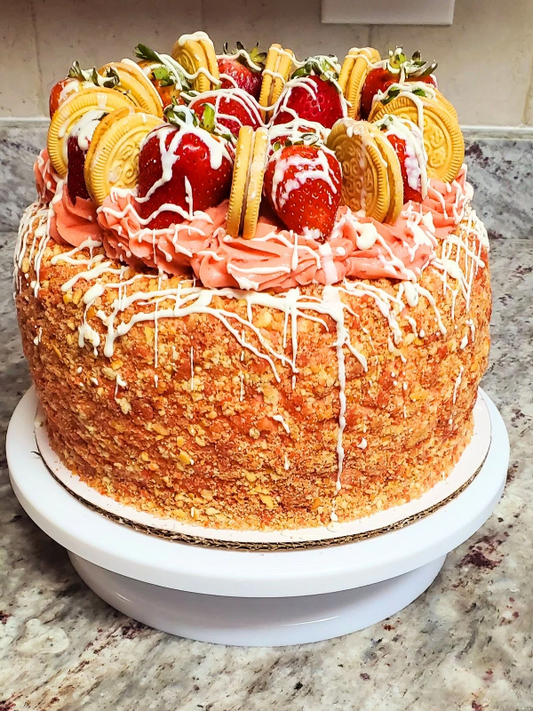 Strawberry Shortcake Cheesecake Cake