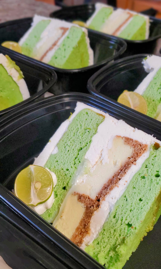 Key Pie Cheesecake Cake Slices